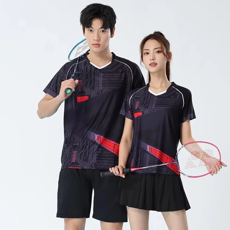Table Tennis Court - T-shirts de badminton pour hommes, maillots